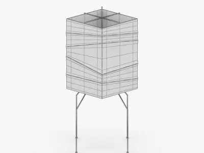 1406 - Paper Lamp Low-poly 3D model