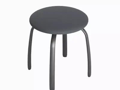 Steel Stool F 02 3D model