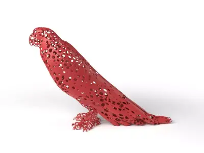 Parrot Voronoi Low-poly 3D model