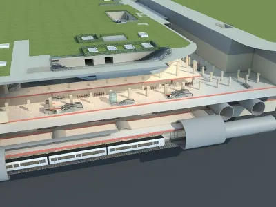 Section of Subway Station 1 3D model