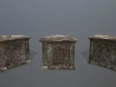 column Low-poly 3D model