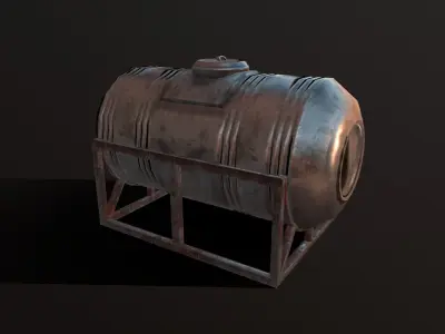 Old  Water Tank Low-poly 3D model