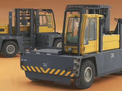  Baumann GS 150 Long Load Forklift Used Rigged for Maya 