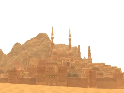 Arabic Old Town Low-poly 3D model