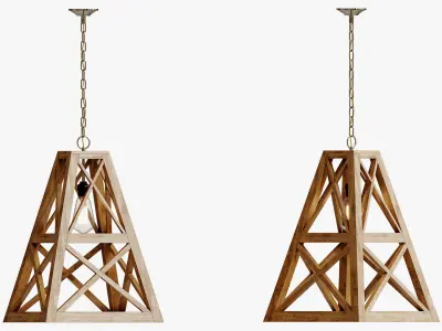 DERBY WOOD PENDANT 3D model