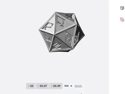 RPG Polyhedral Vampire Dice Set - Vampire Blood Pact Dice 3D print model