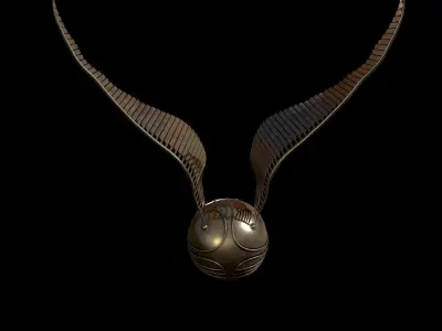 Harry Potter Golden Snitch Ball 3D model