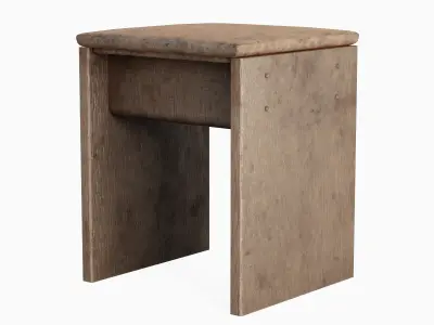 Wooden Stool A 04 Low-poly 3D model