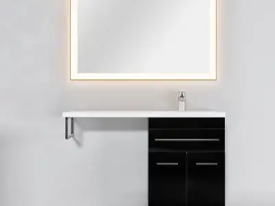 Furniture set Verona 120 LR floor and hanging 3D model