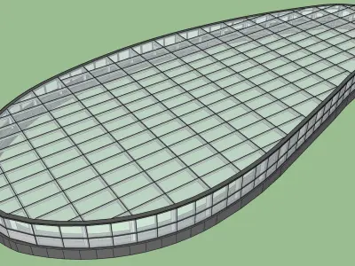 glass skylight roof top 3D model