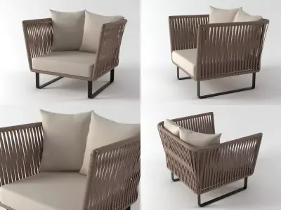 Bitta club armchair 3D model