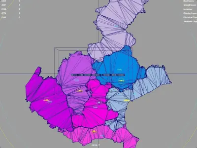 Veneto  Italy map region geography political geographic 3D model