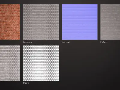 Red shiny brick wall texture Texture