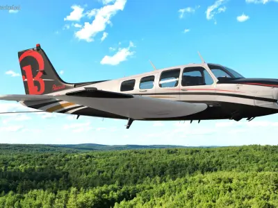  Plane with Big Yellow Aerial Mockup Banner 