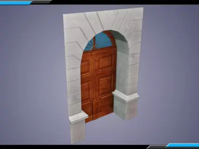 Building Architecture Element Textured Base Mesh 15 Low-poly 3D model