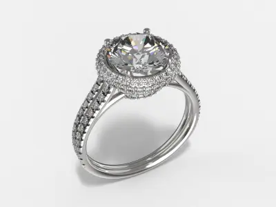 Olivia Jewelry Diamond Ring 3dm 3D print model 3D print model