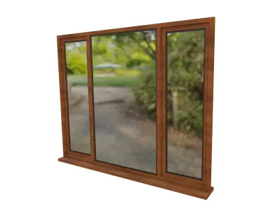 Panel window Free low-poly 3D model