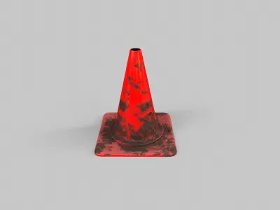 Traffic Cone V1 - 005 Low-poly 3D model