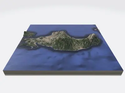 SAMOS - GREECE - 3D MAP 3D print model