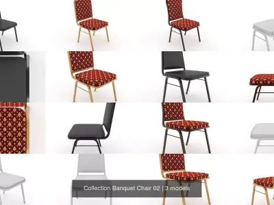 Collection Banquet Chair 02 3D Model Pack