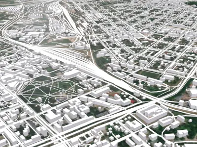 Cityscape Daugavpils Latvia 3D model