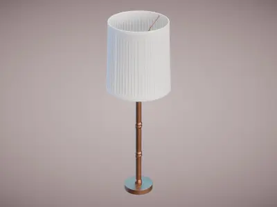 Bamboo Buffet Table Lamp Low-poly 3D model