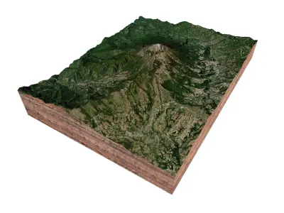 Volcan Tajumulco Stratovolcano Guatemala 3D model