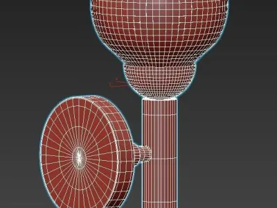 eglee wall light with glass globe 3D model