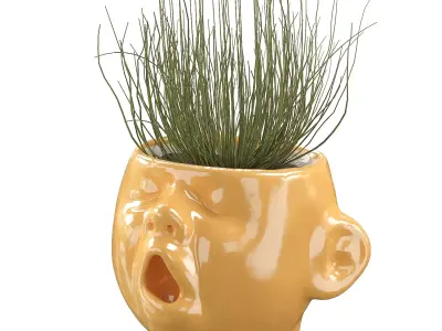Baby Head Pot Planter 3D model