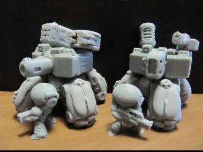 CHIBI-TECH SD - CHIMERA-B PBC TURRET CORE 3D print model