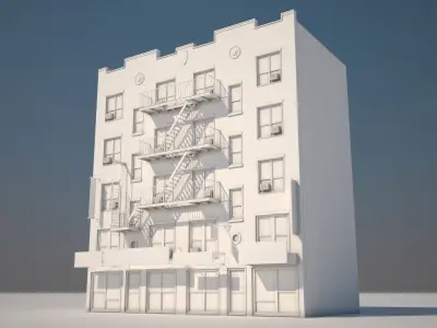 Context Building Nr3 Building Allen st New York 3D model