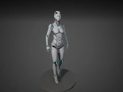 Robot Girl Low-poly 3D model purchase