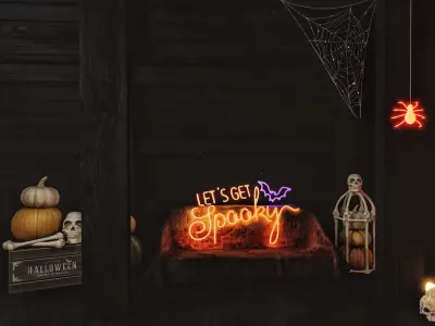 Halloween Blender Scene 3D model