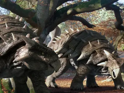  Dinosaur Collection Rigged 3D 