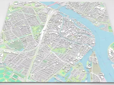 Cityscape Dordrecht Netherlands 3D model
