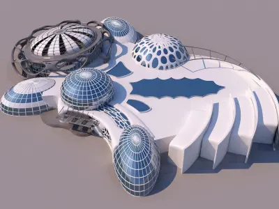 0100 - Organic Building 3D model
