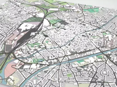 Cityscape Douai France  3D model