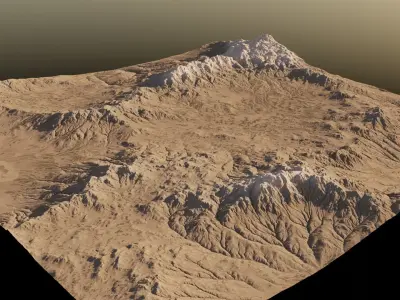 Afghanistan style mountains terrain Realistic 3D model