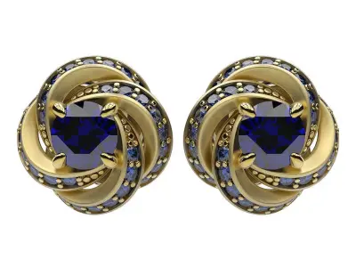 Earrings Swirl 3D print model