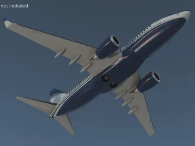  Boeing 737-700 with Interior Rigged for Maya 