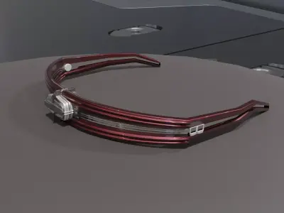 Low Poly Sci-Fi Glasses Leia Low-poly 3D model