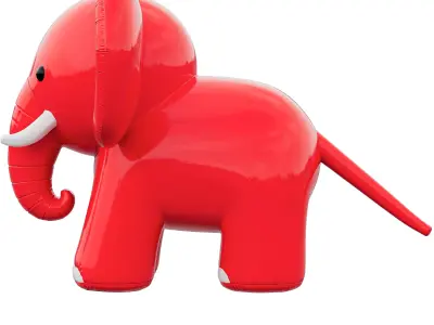 Inflatable Elephant Toy Low-poly 3D model