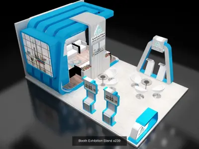 Booth Exhibition Stand G34 3D Model Pack