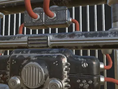 Mega Phone Door Low-poly 3D model