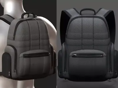 Backpack bag baggage Color 3d low poly Low-poly Low-poly 3D model