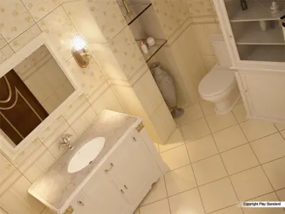 Bathroom in classical style 3D model