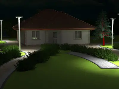 Modern House exterior  3D model get
