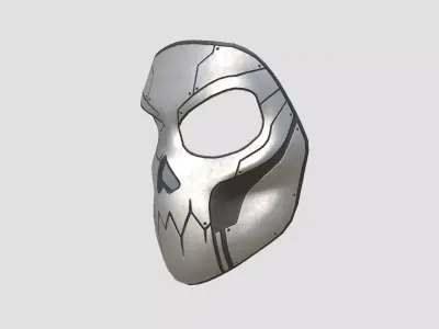 Scifi Skull Mask A02 - Fantasy Character Design Low-poly 3D model