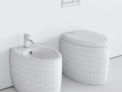 Scarabeo Ceramiche Moai WC Low-poly 3D model