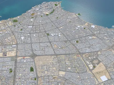 Kuwait Downtown Low-poly 3D model